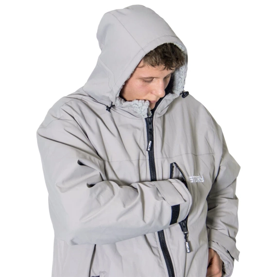Poncho Ponczo Kurtka Story Change Robe Szary