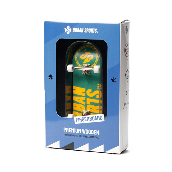 Fingerboard Skateboard Kompletní set-up Urban Sports Logo Green 32 mm
