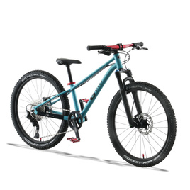 KUbikes 24S DISC Tyrkysově červené lehké dětské kolo