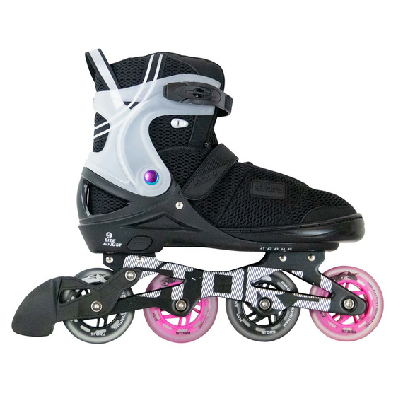 Story Motion Nastavitelné inline brusle Black-Pink-Black