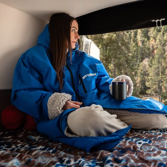 Pončo Poncho Jacket Story Change Robe Grey