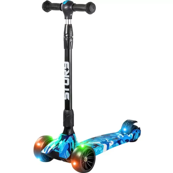 Příběh Lil Crazy Kids Transport Scooter Army Blue