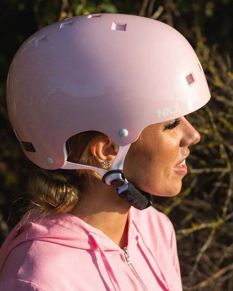 NKX Brain Saver Skateboardová helma Pink Glitter