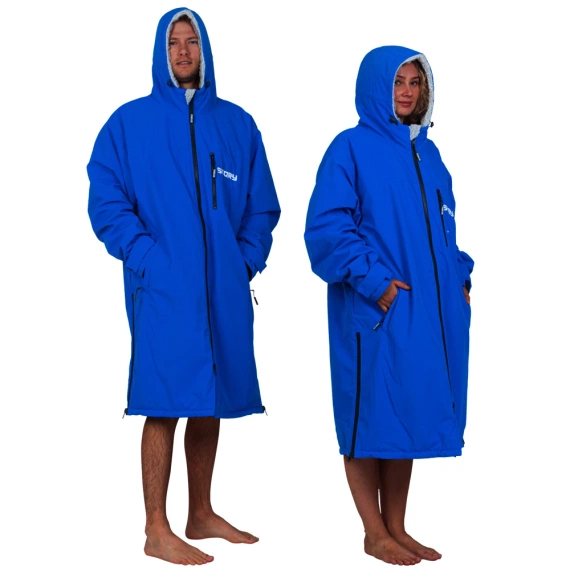 Poncho Ponczo Kurtka Story Change Robe Niebieski