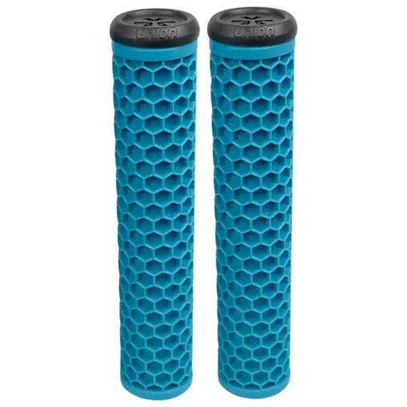 Měkké gripy Union Honeycomb Performance Scooter Grips Tyrkysové 155 mm