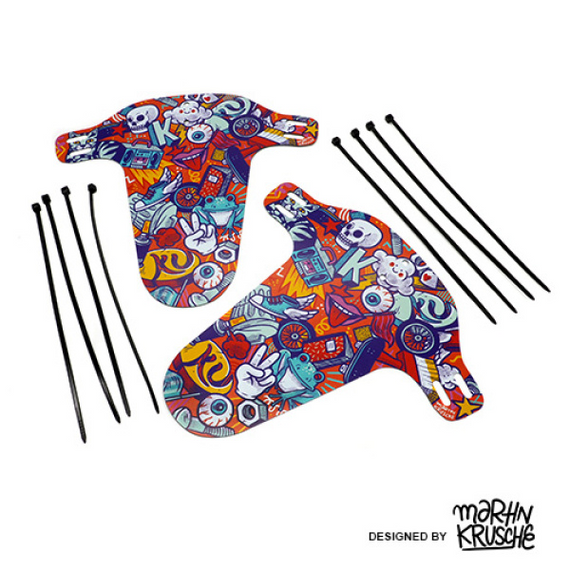 Błotniki do rowerów KUbikes z hamulcami V-Brake KUbikes Mudguards Komiks