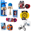 Sada Skill Toy Supreme: Kendama Krom Pop, YoyoFactory Arrow, Footbag, Frisbee, Fingerboard, Finger BMX