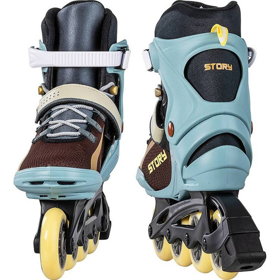Rekreační kolečkové brusle Inline STORY Union Brown-Nebraska