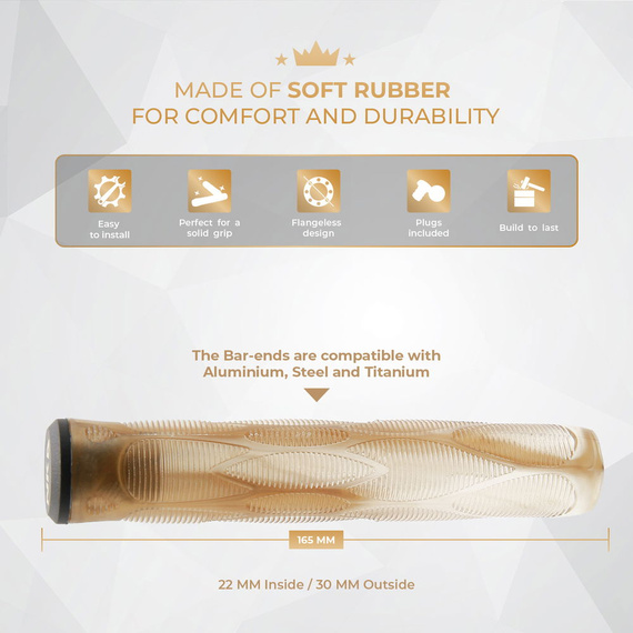 NKD Park Stunt Scooter Gripy zlaté 165 mm