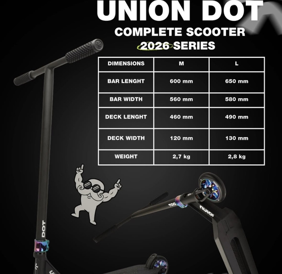 Union Dot M Scooter Výkonnostní skútr Black-Neochrome wys. 85 cm