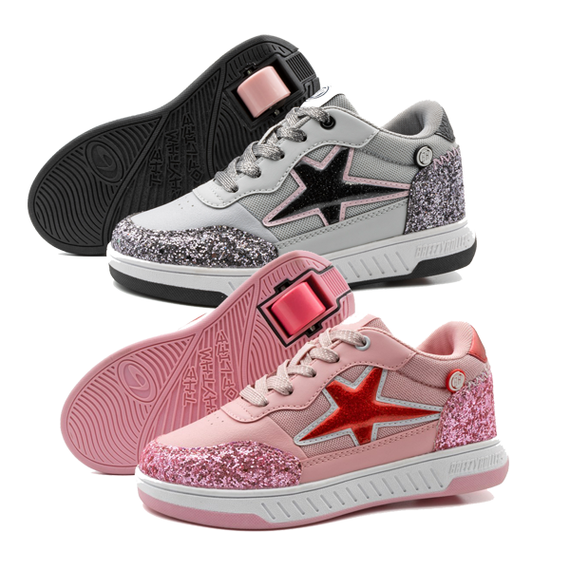 Breezy Rollers Star Silver Grey Boty