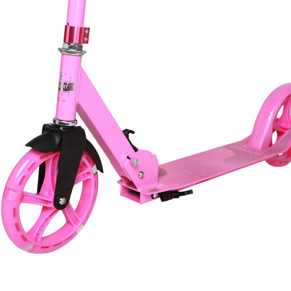 Přepravní koloběžka s velkými koly Story Urban GO! Růžová LED dioda