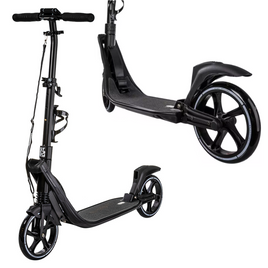 Přepravní koloběžka s velkými koly a plným odpružením Story Town Black