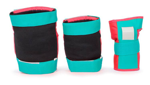 Ochraniacze RIO ROLLER Triple Pad Set Czarno-Różowy