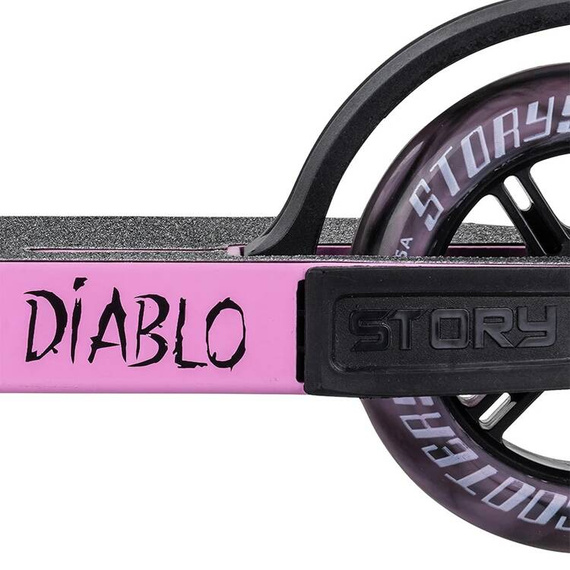 Hulajnoga Wyczynowa Story Diablo Czarno-Różowa Wys. 78 cm