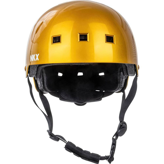 NKX Brain Saver Skateboardová helma Shiny Gold