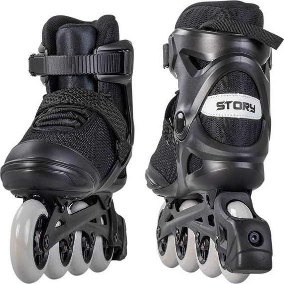 Łyżworolki Uniwersalne Inline STORY Vision Czarne