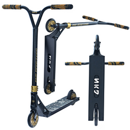 Výkonnostní pouliční skútr Lehký NKD GAS Black and Gold wys. 85 cm