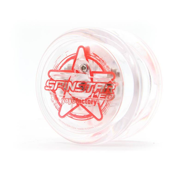 YoYoFactory svítící yoyo Spinstar LED Clear Body Red