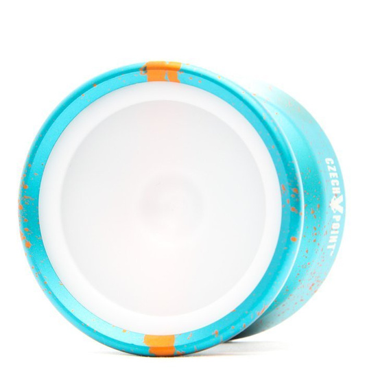 Kovové yoyo CzechPoint Pivot - Aqua Orange White