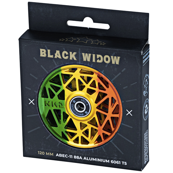 NKD Black Widow Black-Rasta 120 mm kolo koloběžky
