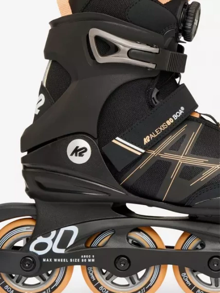 Kolečkové brusle K2 ALEXIS 80 BOA Černo-růžové