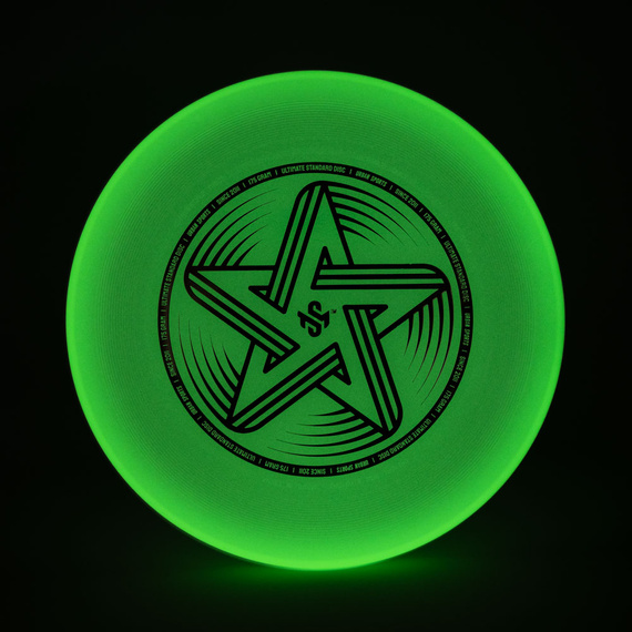 Frisbee Ultimate vrhací disk Urban Sports Gold Star Glow (svítící) 175g