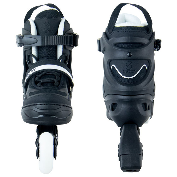 Story Fusion Nastavitelné inline brusle Black/White LED