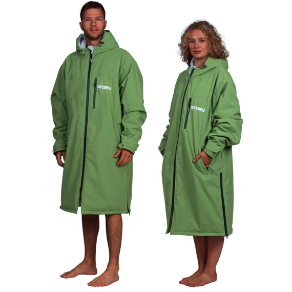 Poncho Ponczo Kurtka Story Change Robe Oliwkowy