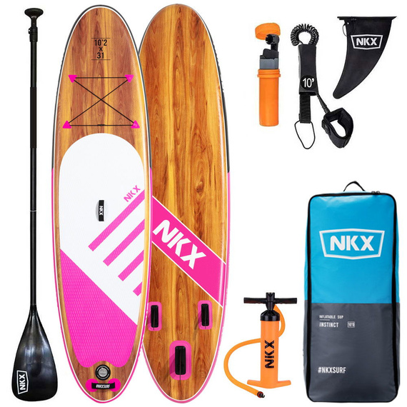 SUP nafukovací turistické prkno NKX Instinct Pink/White 10'2