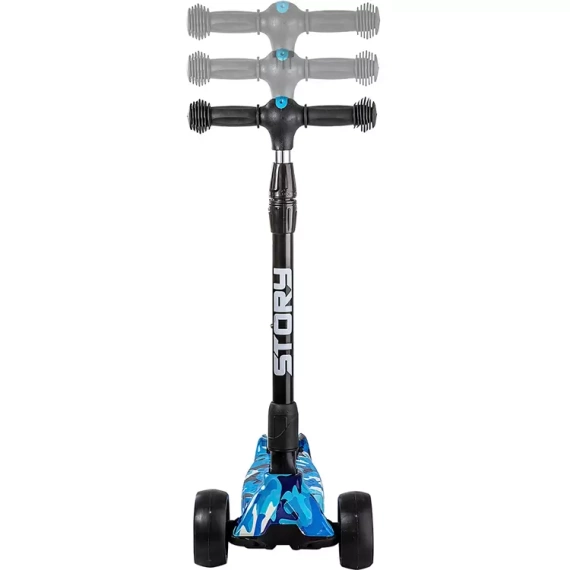 Příběh Lil Crazy Kids Transport Scooter Army Blue