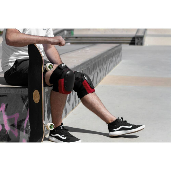 Ochraniacze REKD Ramp Knee Pads Czarno Czerwony