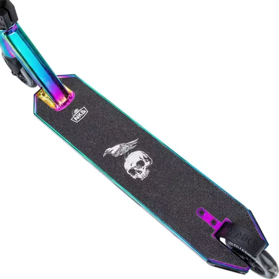Hulajnoga Wyczynowa Aluminiowa Lekka dla młodych riderów NKD Next Generation Stunt Tęczowy wys. 79,4 cm