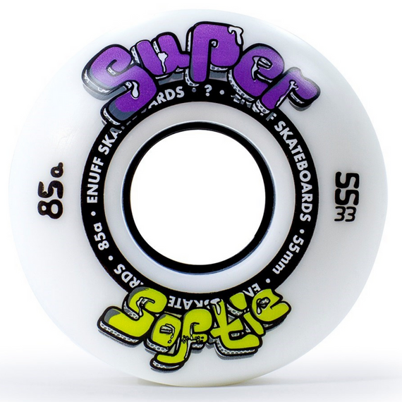 ENUFF Super Softie Skateboard Wheels 55 mm White