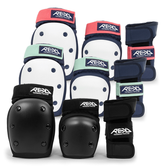 Sada chráničů REKD Heavy Duty Triple Pad Set L Blue-Pink