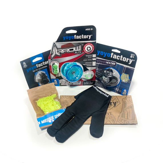 Yoyo Kit YoYoactory Arrow + Yoyo Holder + Multitool yoyo + 10 strun + Yoyo rukavice