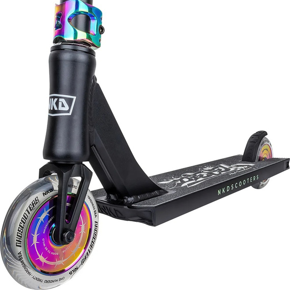 NKD Diesel Stunt Scooter Black and Rainbow 87 cm