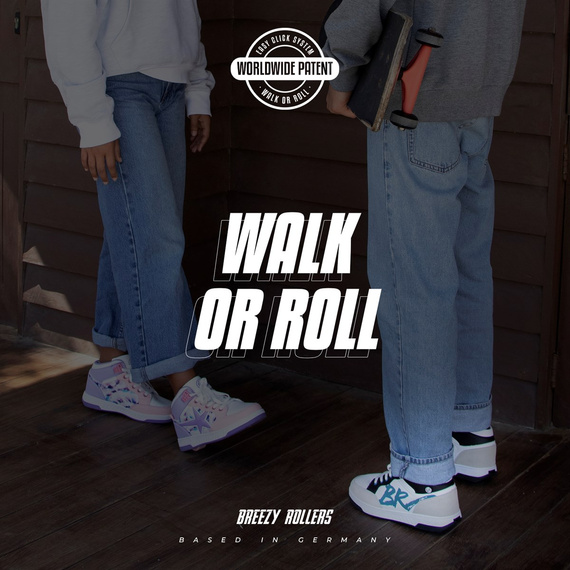 Breezy Rollers Skater Shoes Bílá a světle modrá 