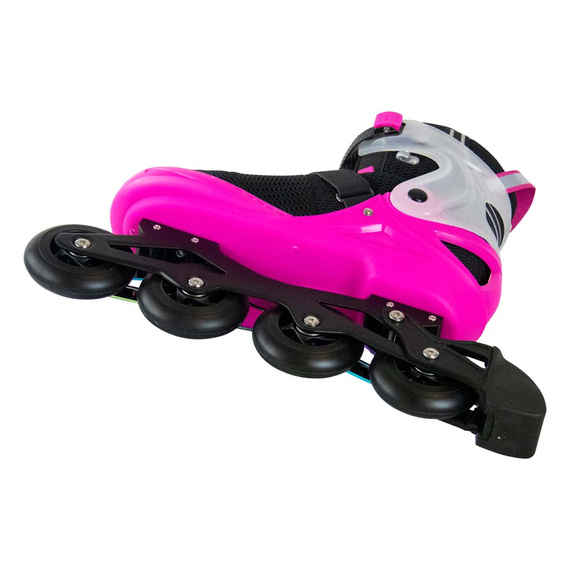 Story Motion Nastavitelné inline brusle Black Pink and Rainbow