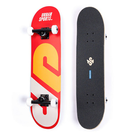Kompletní Urban Sports Červené logo Skateboard 8.0"