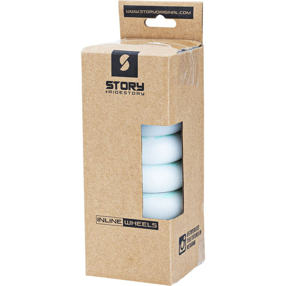Svítící kolečka inline bruslí Story Mint LED 64 mm (8 ks).)