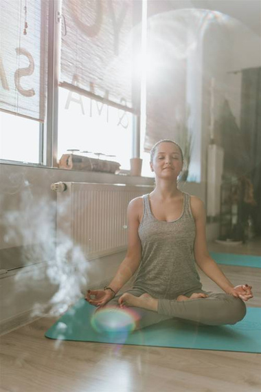 Happy Yoga mat TPE 6mm ECO protiskluzová růžová