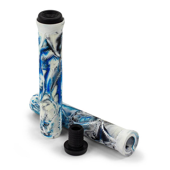 Výkonné gripy na koloběžku Slamm Team Swirl Bar Grips Arctic Blue 165 mm