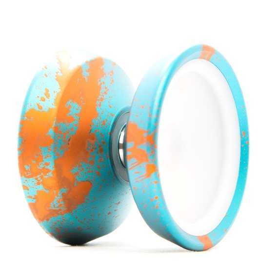 Kovové yoyo CzechPoint Pivot - Aqua Orange White