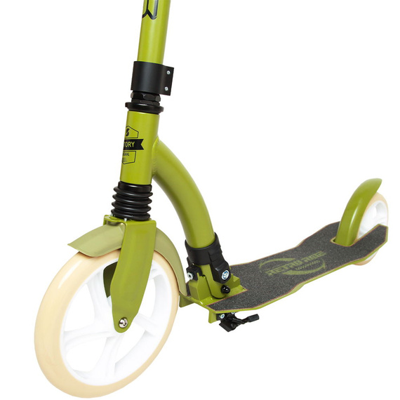 Městská koloběžka s předním odpružením Story Retro Ride Green