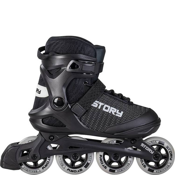 Łyżworolki Uniwersalne Inline STORY Vision Czarne