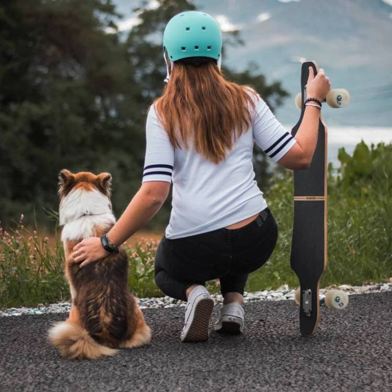 NKX Fearless Black Canadian Maple startovací longboard 101 cm