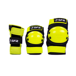 SFR Youth Ramp Triple Pad Protector Set Černá a limetkově zelená