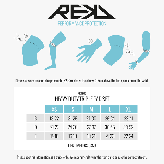 Ochraniacze REKD Heavy Duty Triple Pad Set Niebiesko Miętowe