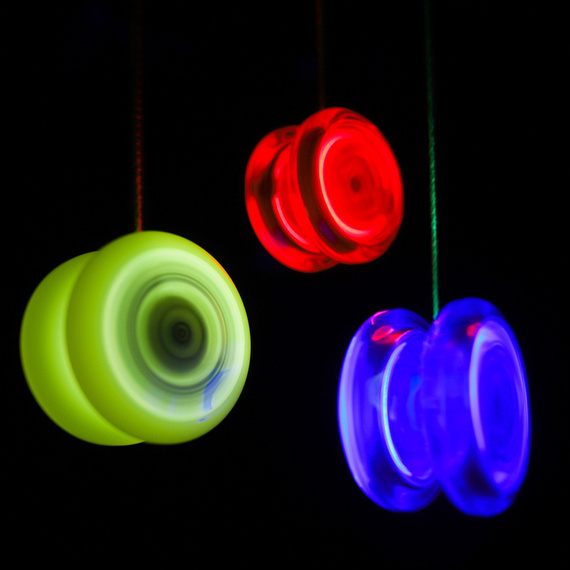 Yoyo Świecące YoYoFactory Spinstar LED Clear Body Czerwone